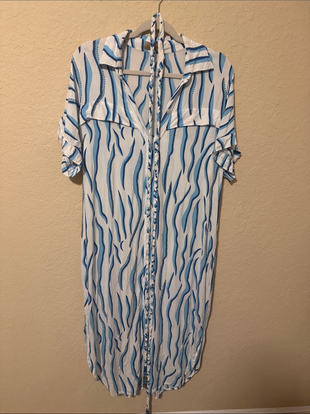 Skemo Blue & White Striped Women's Dress